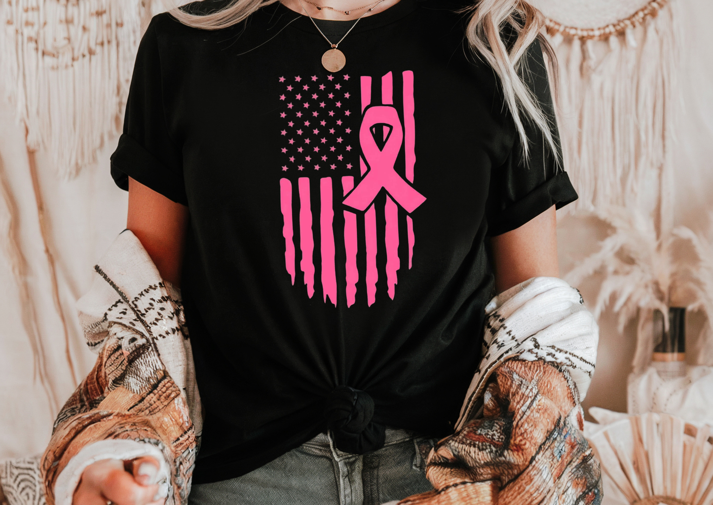 Breast Cancer Awareness Flag