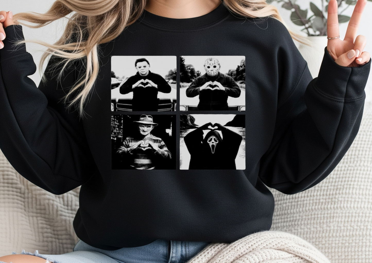 Horror Icons Heart Hands