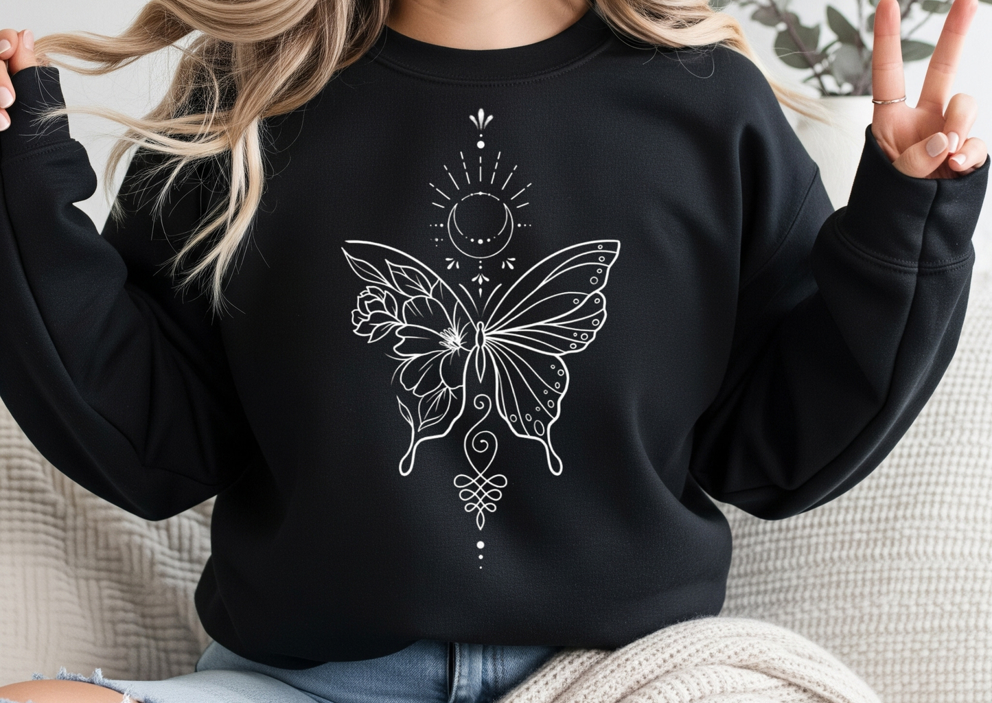 Boho Moon Butterfly