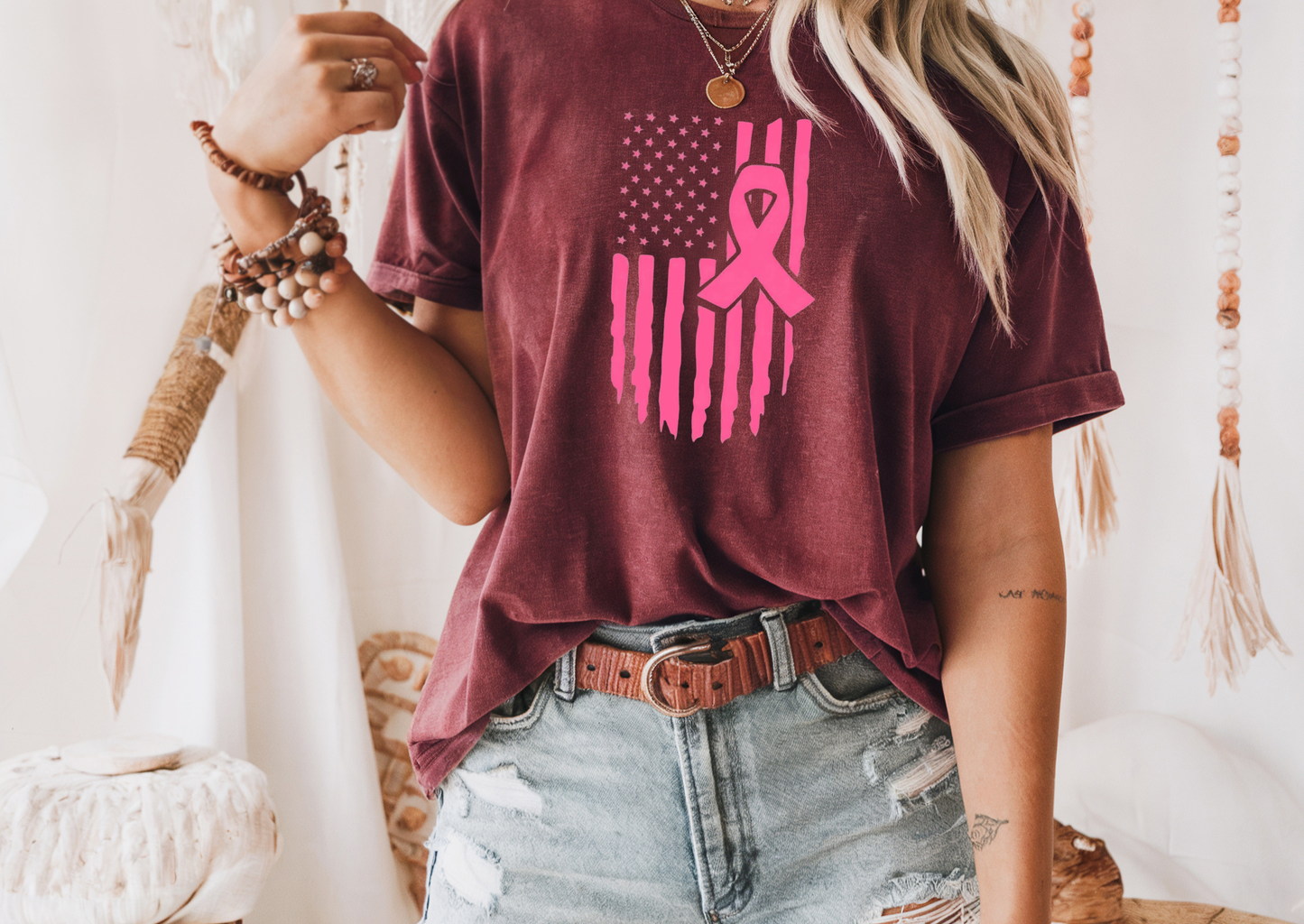 Breast Cancer Awareness Flag