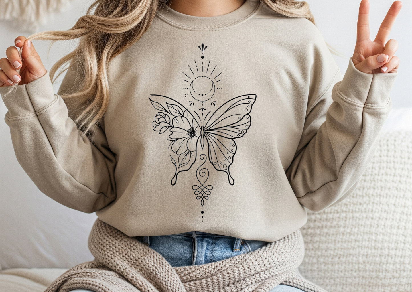 Boho Moon Butterfly