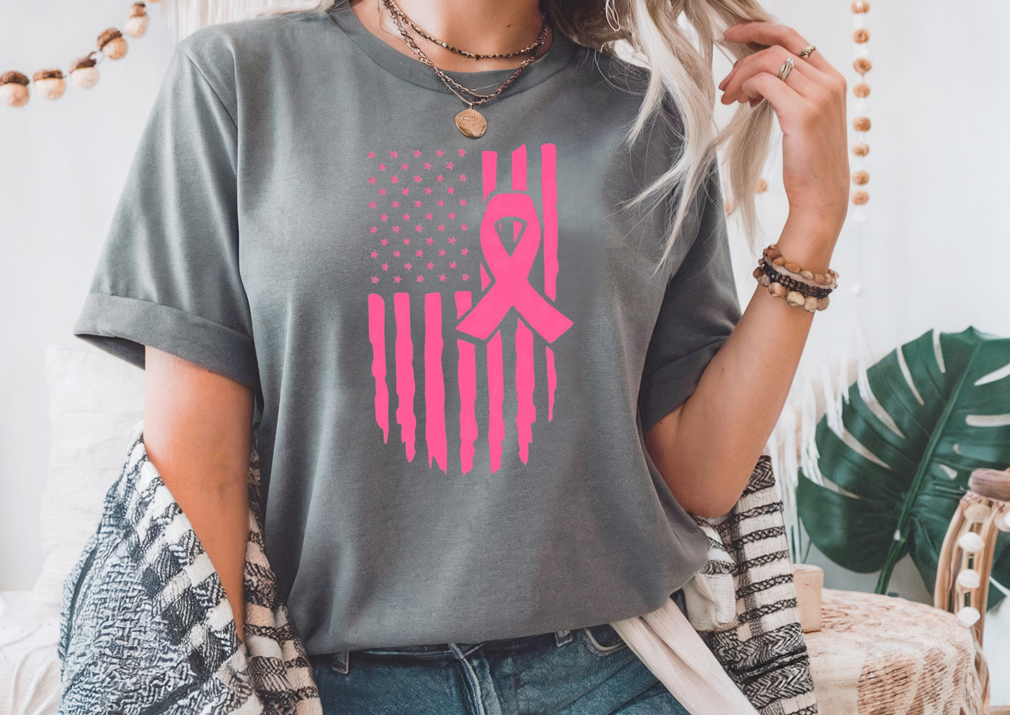 Breast Cancer Awareness Flag