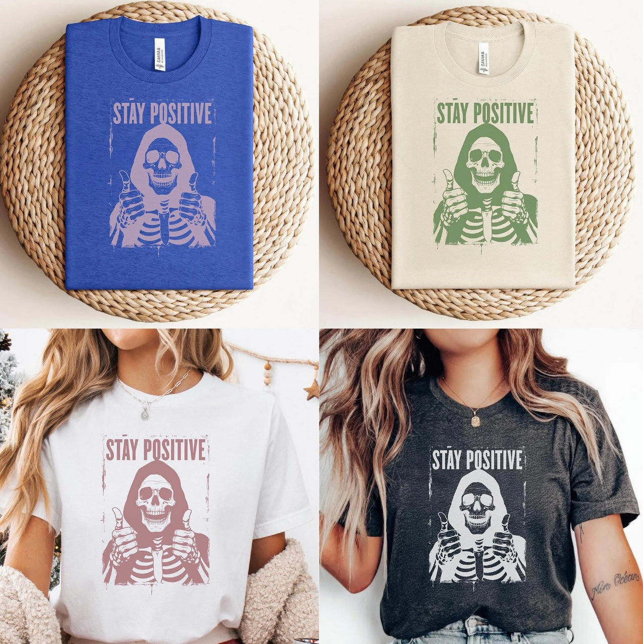 Stay Positive Skeleton