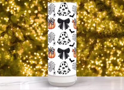 Halloween Bow & Pumpkin Tumbler